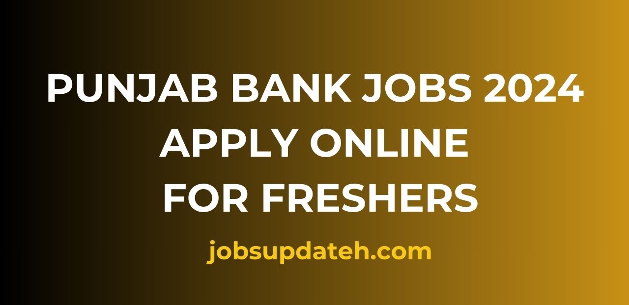 Punjab Bank Jobs 2024 Apply online for Freshers